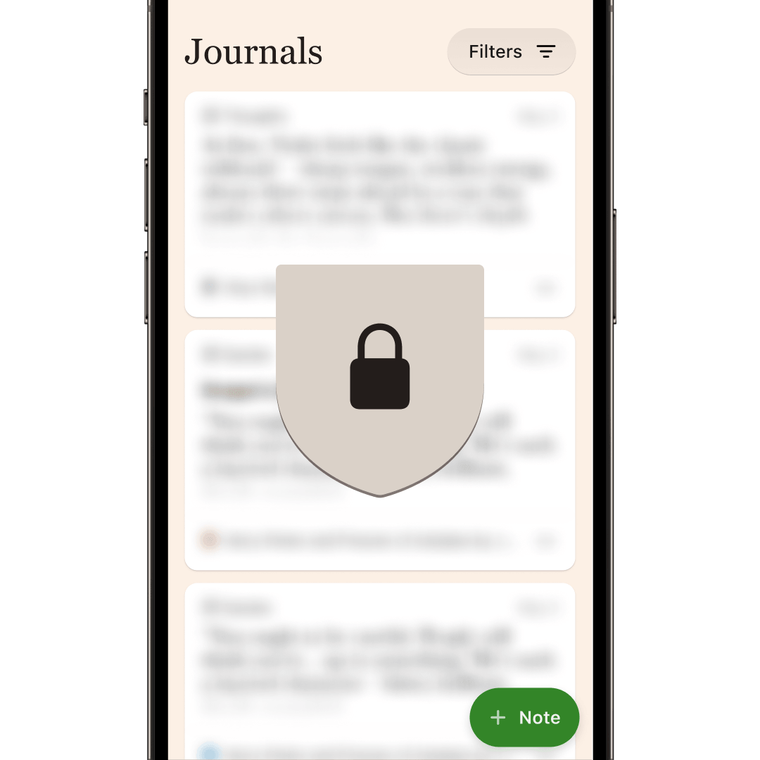 Private reading journal in Slovo — books and notes secured on your device